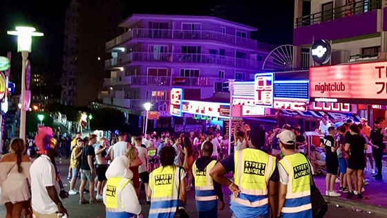 Students help holidaymakers in Magaluf